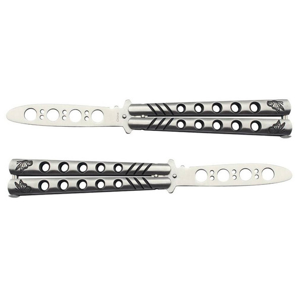 Practice Balisong Silver Blade Trainer