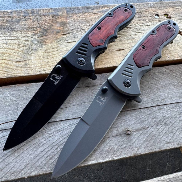 Falcon Everyday Carry Pocket Knife w Wood Handle
