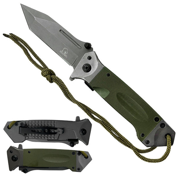 8.75" Outdoor Survival Tanto Blade Pocket Knife
