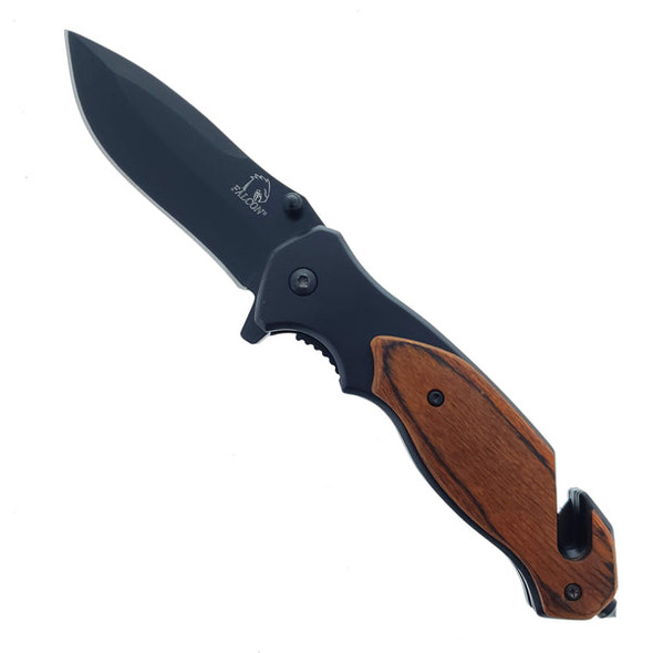 Falcon 8" Rescue Wood handle Spring Assisted Knife