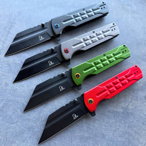 8.5" Sheepfoot Full Aluminum Pocket Knife