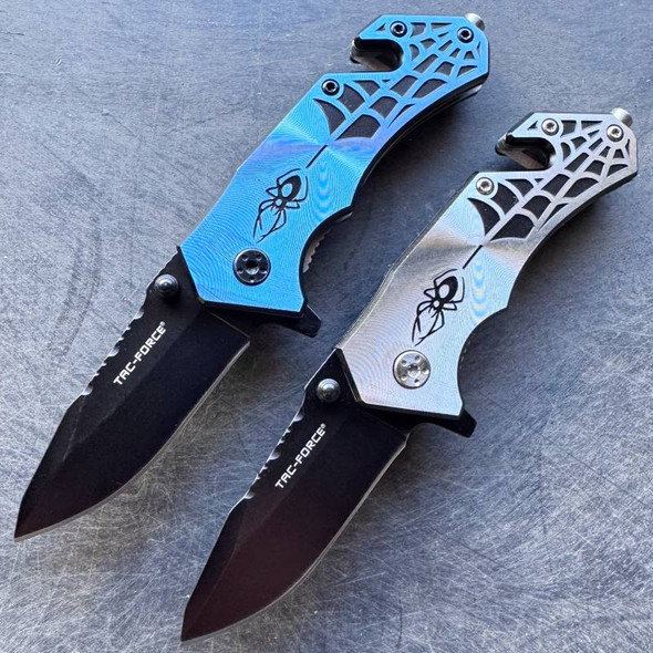 6" Spider Design Spring Assisted Pocket Knife