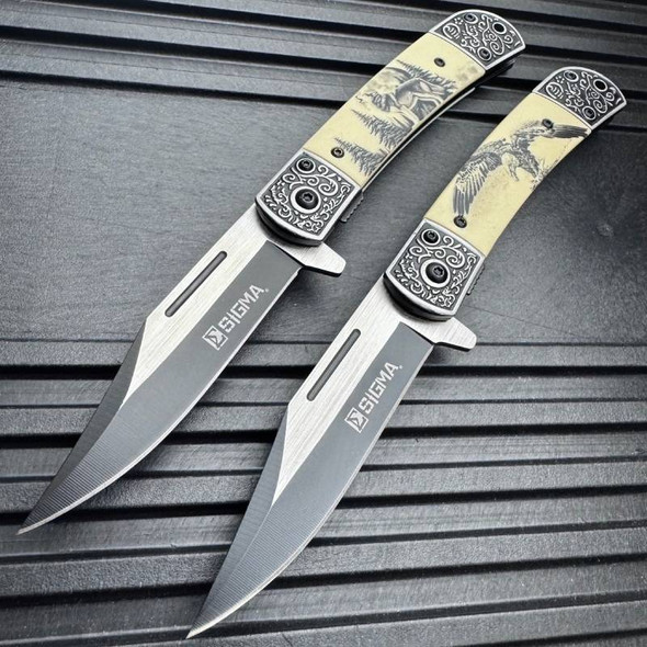 Classic Gentleman Pocket Knife (Wolf or Eagle)