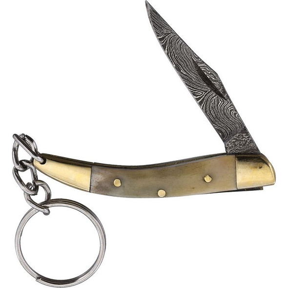 Damascus Key Chain Knife