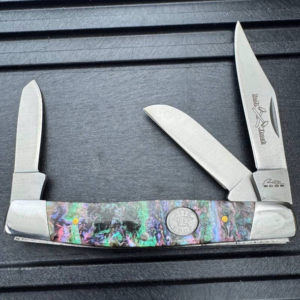 Rite Edge 3 Blade Large Stockman Pearl Hunting Pocket Knife