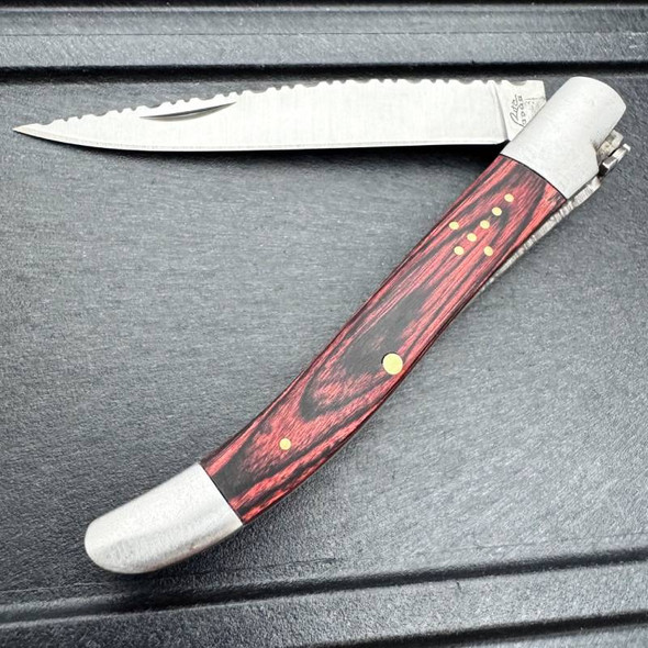 Rite Edge French Style Folder Red Pakkawood Handle Pocket Knife