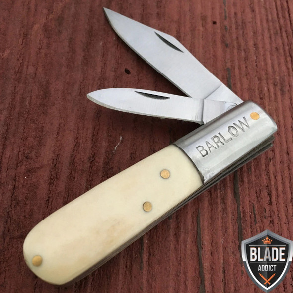 3.5" BARLOW TWO BLADE BONE TRAPPER FOLDING POCKET KNIFE