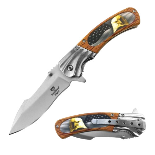 Snake Eye Bald Eagle Patriot USA Pocket Knife