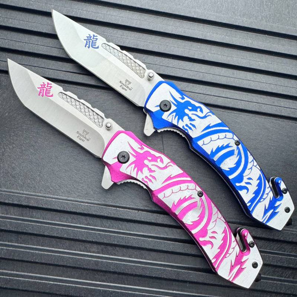 Snake Eye Dragon Rescue Pocket Knife