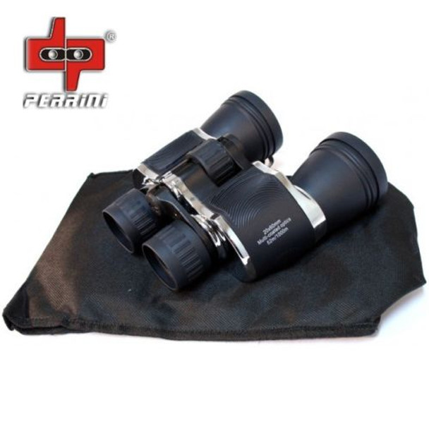 Day/Night 20x60 High Quality Outdoor Chrome Binoculars w/Pouch by Perrini