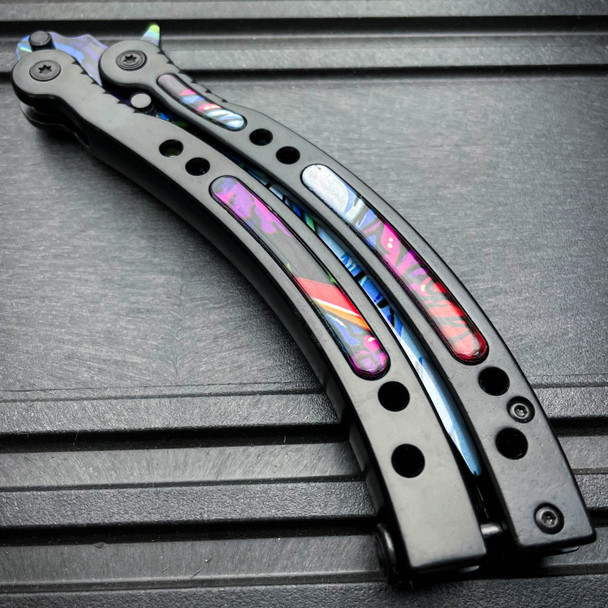 CSGO HYPER BEAST Practice Knife Balisong Butterfly Tactical Combat Trainer NEW