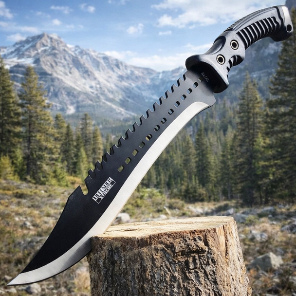 16" TACTICAL HUNTING SURVIVAL RAMBO FIXED BLADE MACHETE KNIFE Camping Axe