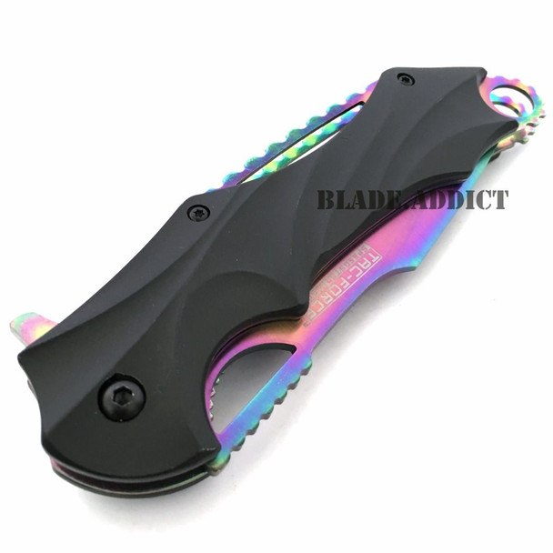 8" TAC FORCE RAINBOW SPRING ASSISTED FOLDING KNIFE