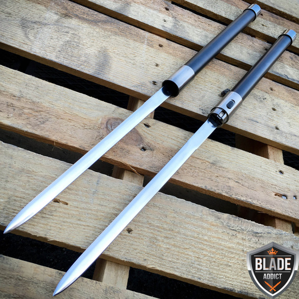 27" NINJA SAMURAI Twin Blade CONCEALED SWORDS Katana Japanese Combat COSPLAY