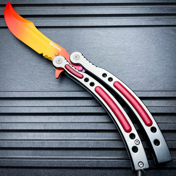 CSGO FADE UPGRADED Butterfly Slaughter BALISONG Trainer Knife