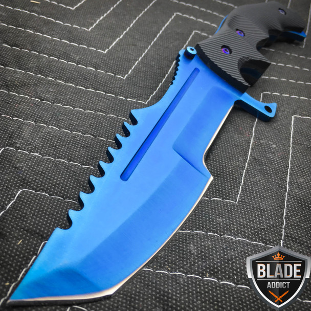 11" CSGO Huntsman Blue Fixed Blade