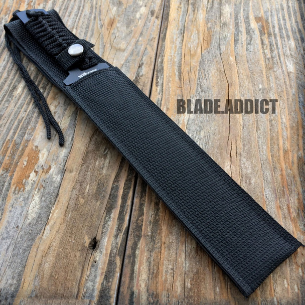 13" TACTICAL SURVIVAL Rambo Full Tang FIXED BLADE KNIFE Hunting w/ SHEATH