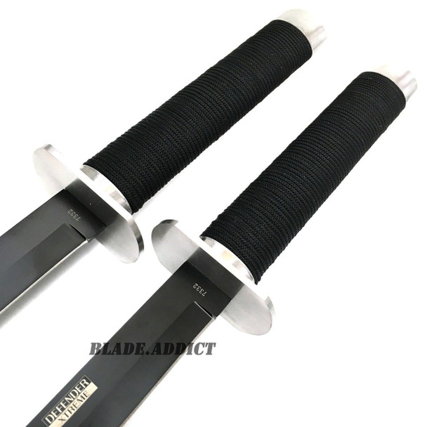 2 PC 26" Ninja Twin Tanto Blade Sword Set 