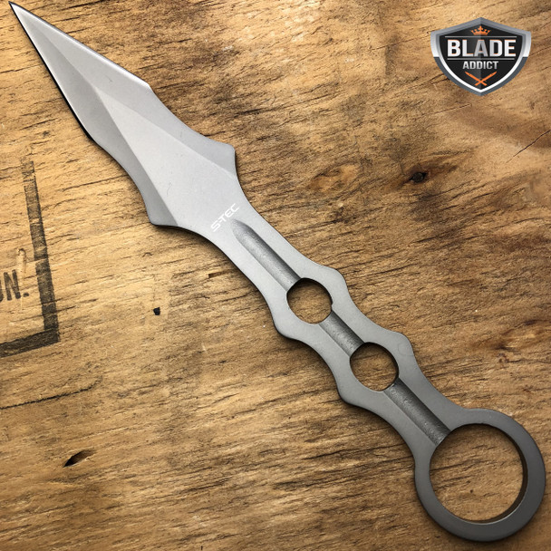 9" Kunai Karambit Throwing Neck Combat Knife Ninja Tactical Fixed Blade