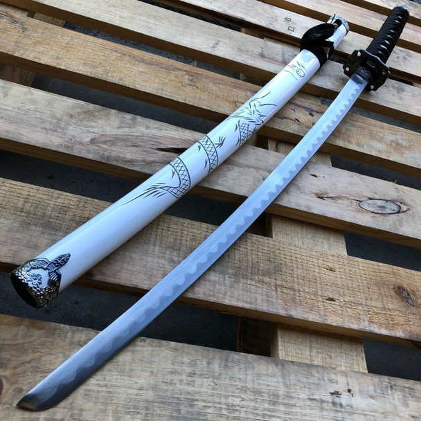 Japanese Samurai Sword KATANA High Ninja Blade Dragon Tang Machete