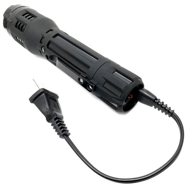 Metal POLICE Stun Gun 10MV Rechargeable LED Flashlight w/ Case BLACK New