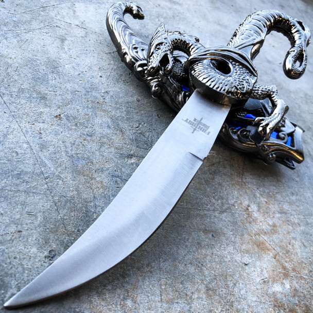 10"  Dragon Fantasy Fixed Blade Knife Dagger Sword Medieval Ninja w/ Sheath NEW