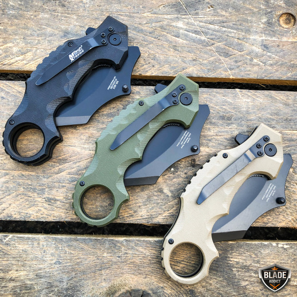 TACTICAL Spring Assisted Open G10 KARAMBIT Claw Folding Pocket Knife Blade NEW