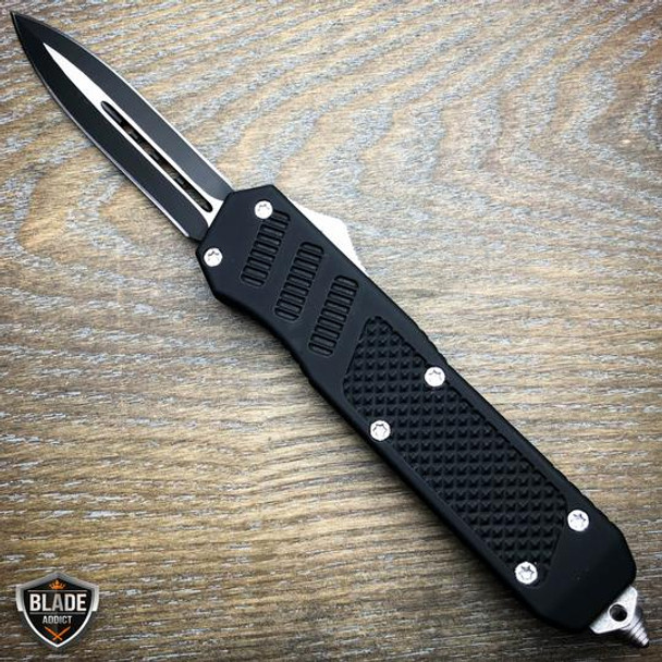 Black Tracker OTF Dual Action Pocket Knife