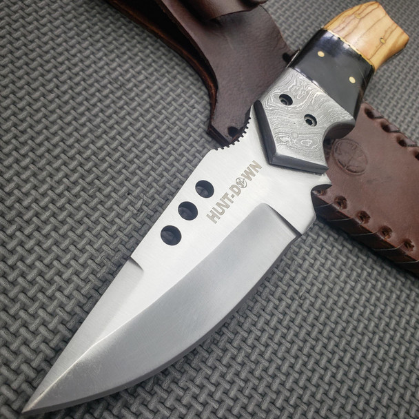 9" Tactical Full Tang Camping Fixed Blade Hunting Drop Point Skinning Knife NEW