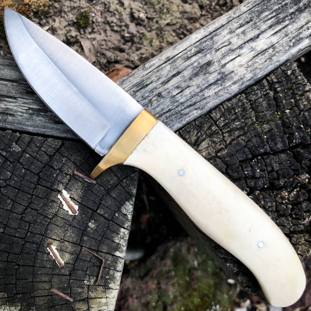 7.5" Drop Point Skinning Knife Hunting Survival Fixed Blade Full Tang