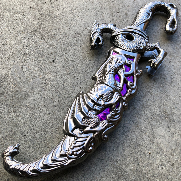 10" Fantasy Dragon Fixed Blade Knife Dagger Medieval Letter Opener w/ Scabbard