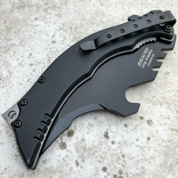 8.75 Tactical PUNISHER Combat Axe Karambit Spring Assisted Folding Pocket Knife