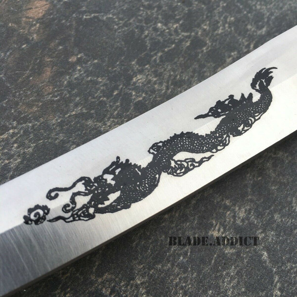 9" Samurai Katana Style Dragon Tanto Short Sword Hunting Knife Dagger Ninja NEW