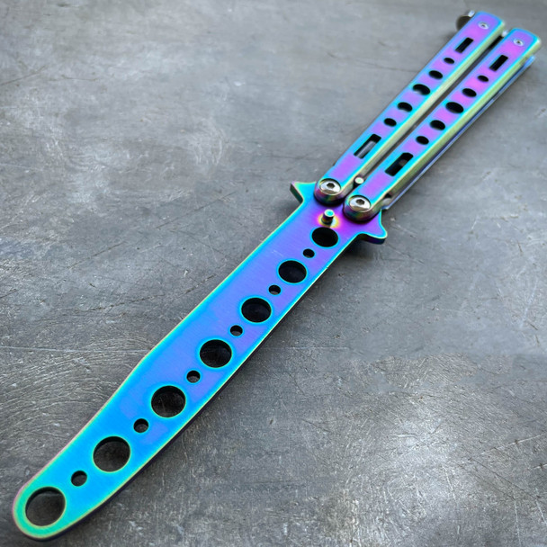 Practice BALISONG METAL BUTTERFLY Assorted Trainer Knife BLADE Comb Brush NEW