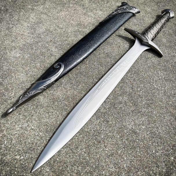 24" LORD OF THE RINGS Frodo MEDIEVAL ROMAN FANTASY DAGGER SWORD BLACK KNIFE