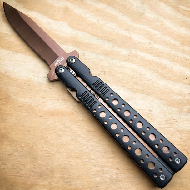 8.5" Tactical Spring Assisted Pocket Knife (Looks Like A Butterfly Knife)