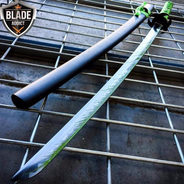 ZOMBIE HUNTER GREEN Katana NINJA SAMURAI Sword BIOHAZARD TSUBA