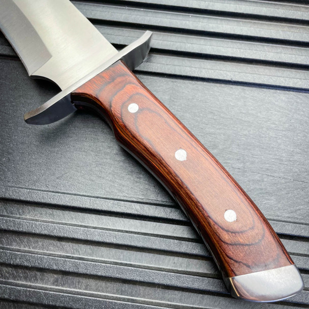 15.75" Survival Rambo FIXED BLADE Full Tang Camping KNIFE Hunting Bowie Machete