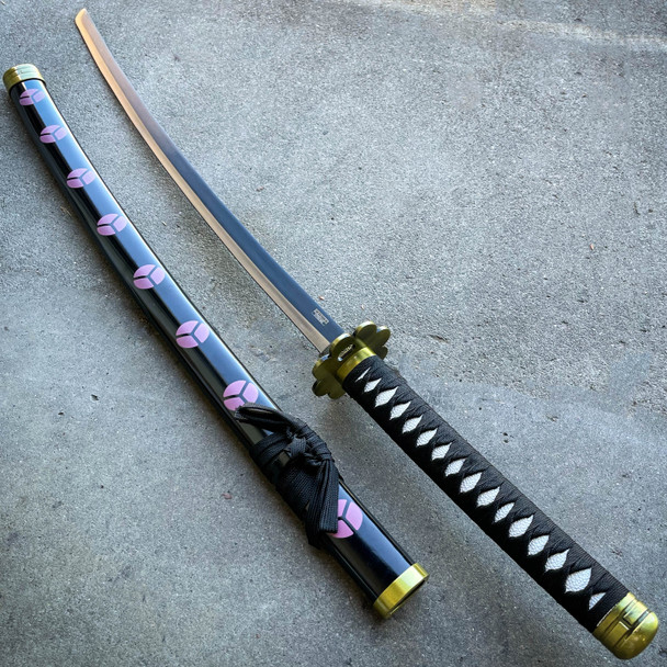 One Piece Shusui Katana Sword Replica With Black Scabbard