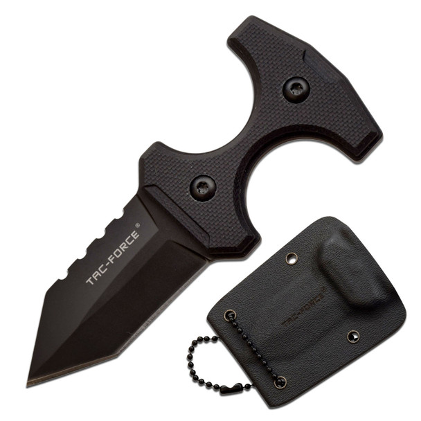 Militant Black Fixed Blade Neck Knife