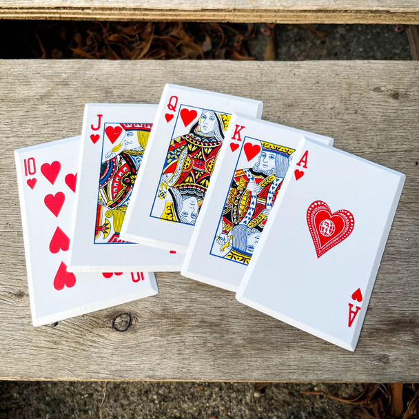 Royal Flush Throwing Cards