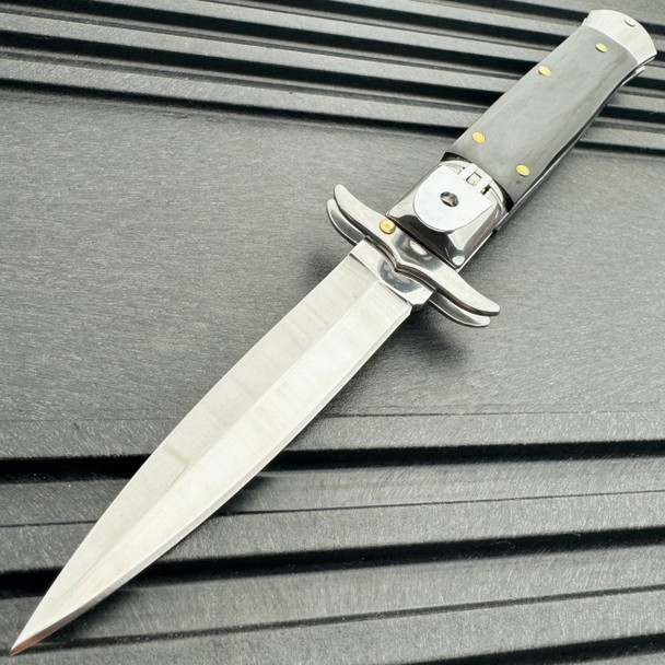 8.25" Stiletto Automatic Knife w/ Pouch