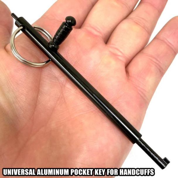 Universal Aluminum Pocket Key, Black, Handcuff Key