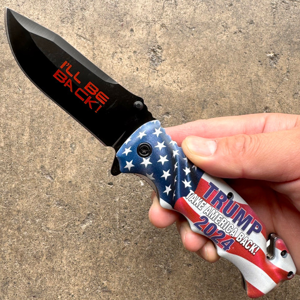 TRUMP 2024 – "TAKE AMERICA BACK" Spring Assisted Pocket Knife