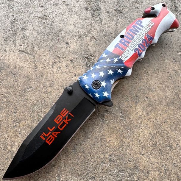 TRUMP 2024 – "TAKE AMERICA BACK" Spring Assisted Pocket Knife