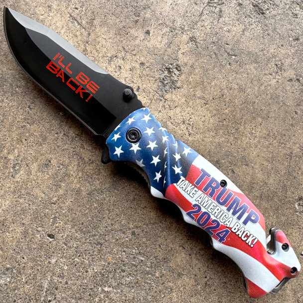 TRUMP 2024 – "TAKE AMERICA BACK" Spring Assisted Pocket Knife