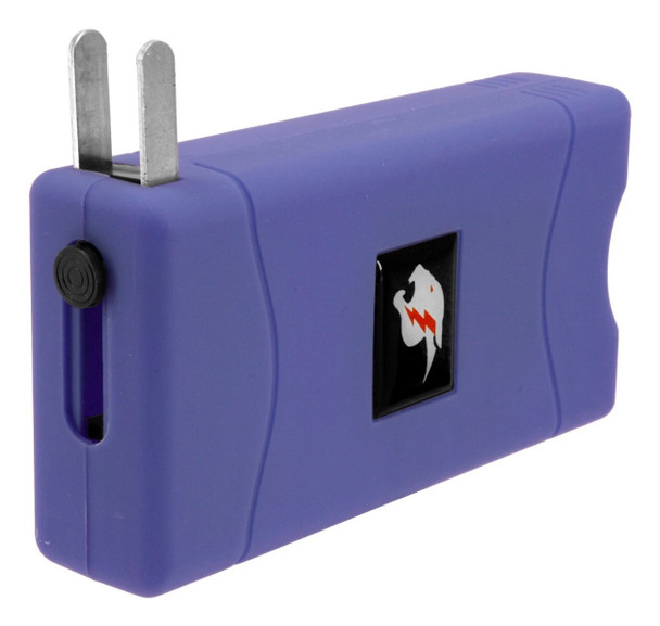 Self Defense Tactical Stun Gun Flashlight + Pocket Knife + Pepper Spray Purple