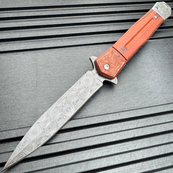 9.10" Spear Point Spring Assisted Pocket Knife