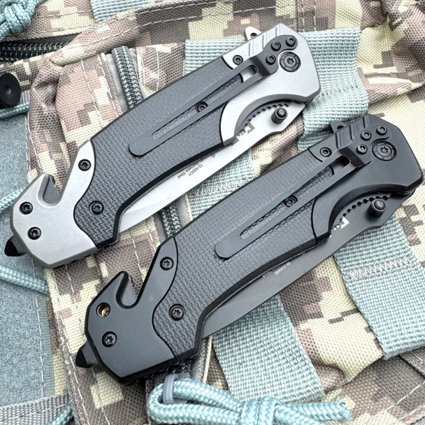 8.75" Heavy Duty Rescue Spring Assisted Pocket Knife