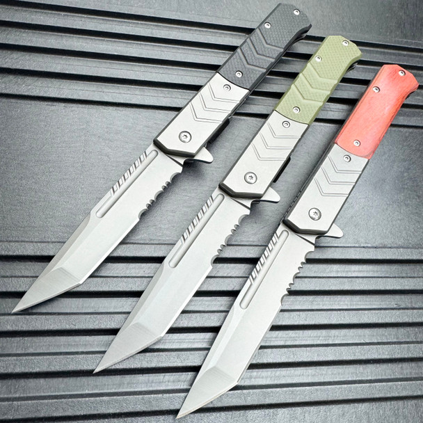 9" Military  G10 Spring Assisted Pocket Knife